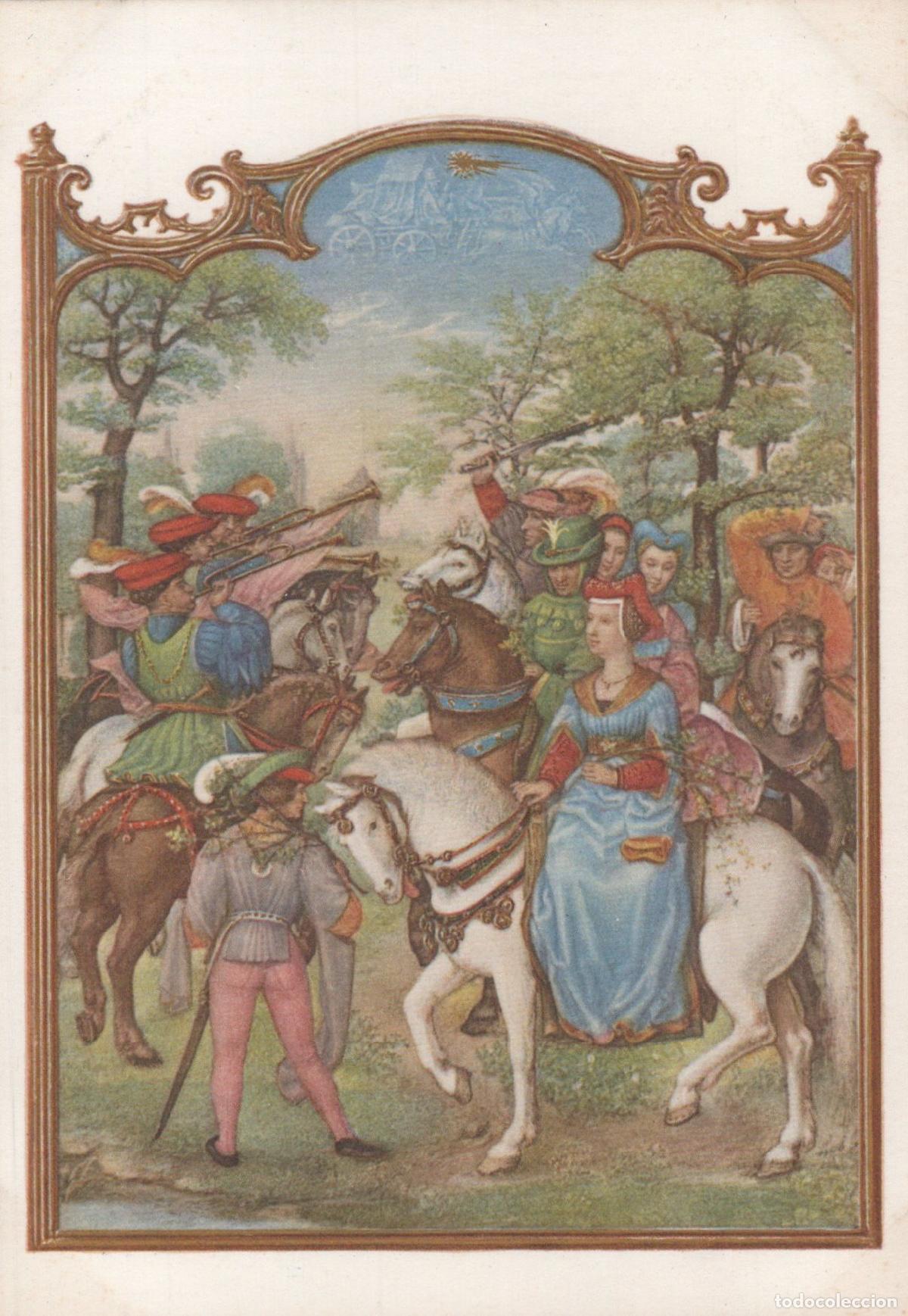 Postais: Italy Venezia The Trip Medieval Hunting Party Horses Biblioteca Unposted *YBA496