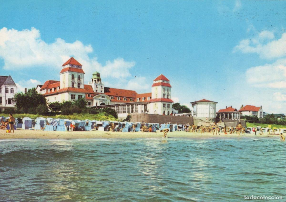 Postais: Germany Ruegen Ostseebad Binz Kurhaus Beach Scene 1950s *YBA582