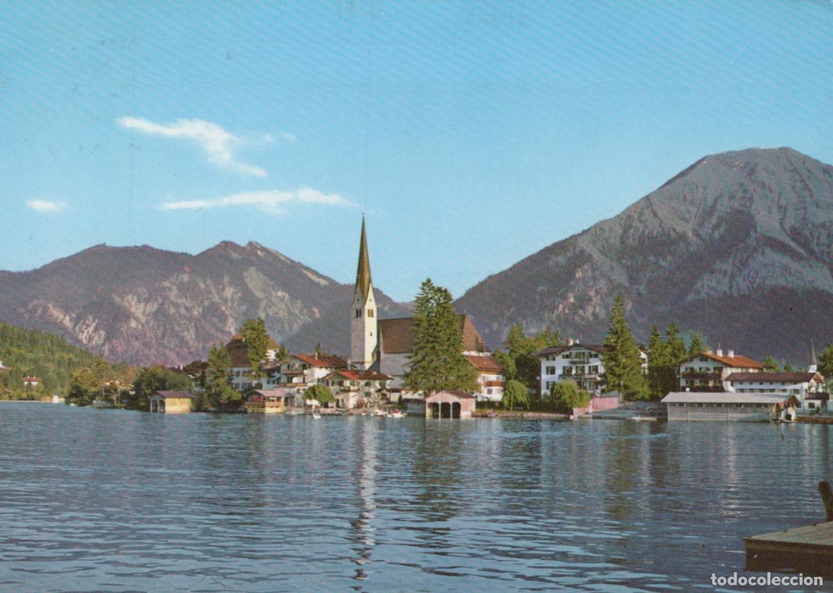 Postales: Germany Tegernsee Rottach Egern am Lake With Church *YBA744