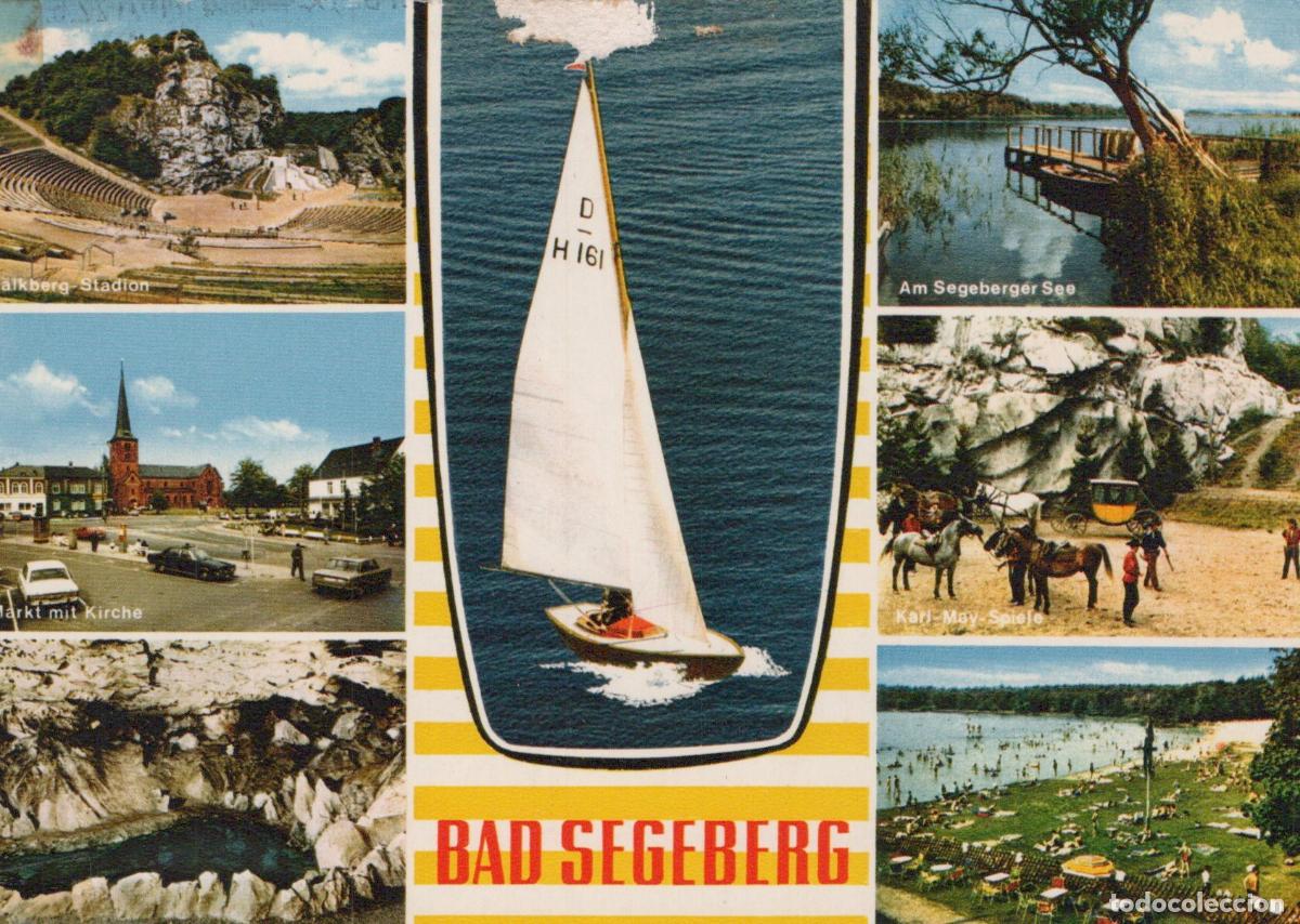 Postales: Germany Bad Segeberg Multi View Kalkberg Stadium Lake Market Karl May *YBA523