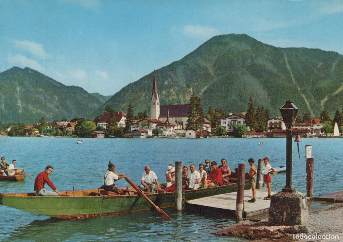 Postales: Germany Tegernsee Lake With Rowboats and Village *YBA746