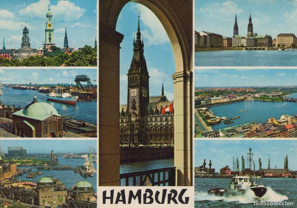 Postais: Germany Altona City Views Collage With Rathaus and Harbor Scenes *YBA973