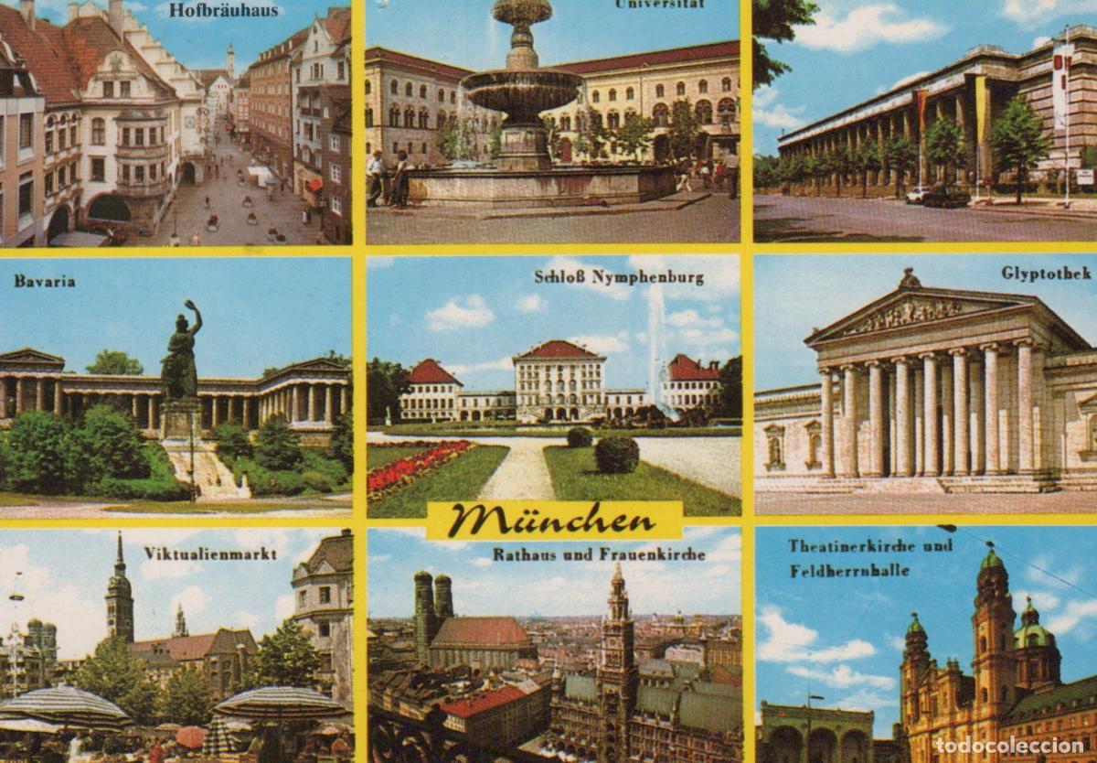 Postais: Germany Muenchen Munich Multi View Hofbr&auml;uhaus Universit&auml;t Glyptothek *YBA774