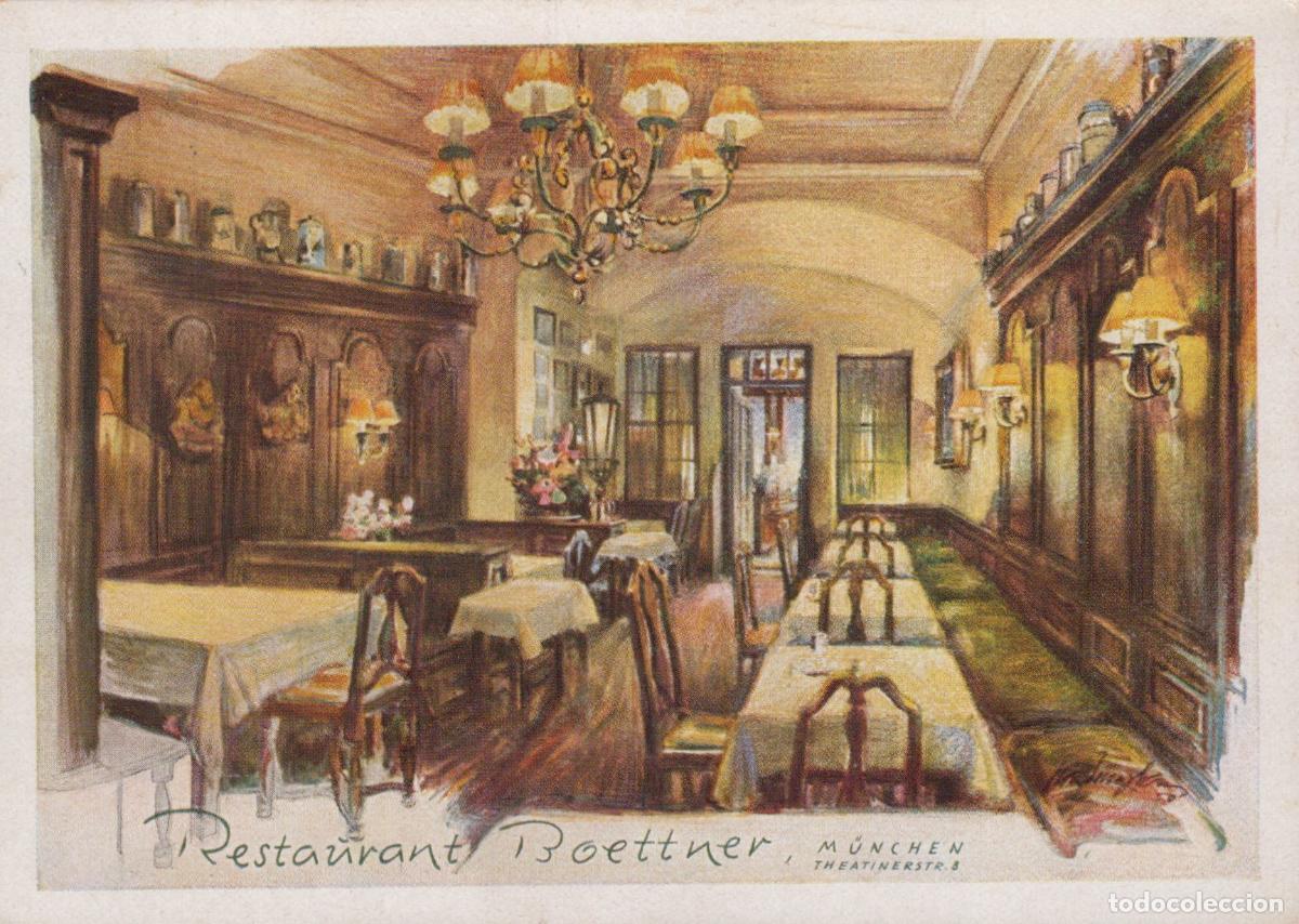 Cartes Postales: Germany Muenchen Restaurant Boettner Munich Interior View Dining Room *YBA776