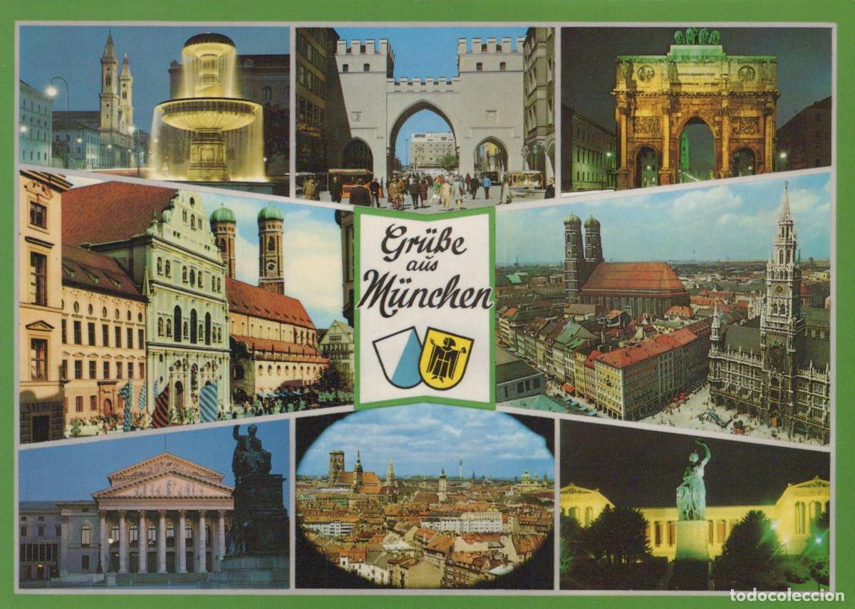 Postales: Germany Muenchen Munich City Collage With Famous Landmarks and *YBA780