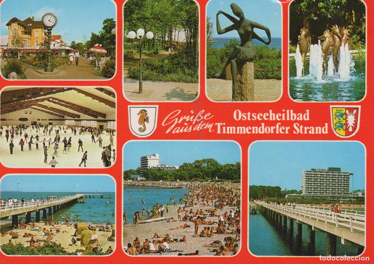 Postales: Germany Timmendorfer Strand Multi View Beach Pier Ice Rink Fountains *YBA528
