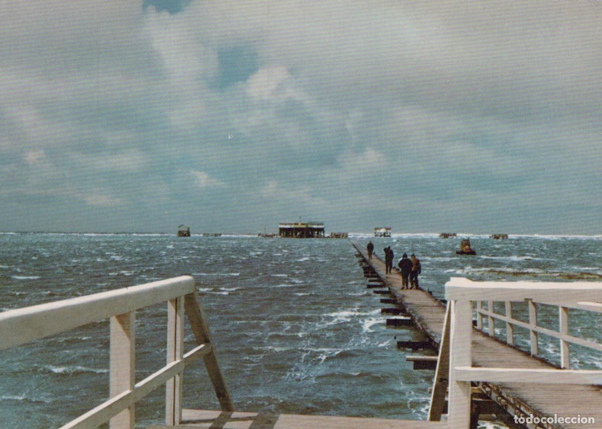 Postales: Germany St Peter Ording Nordseeheil und Schwefelbad Storm Tide Pier With *YBA597