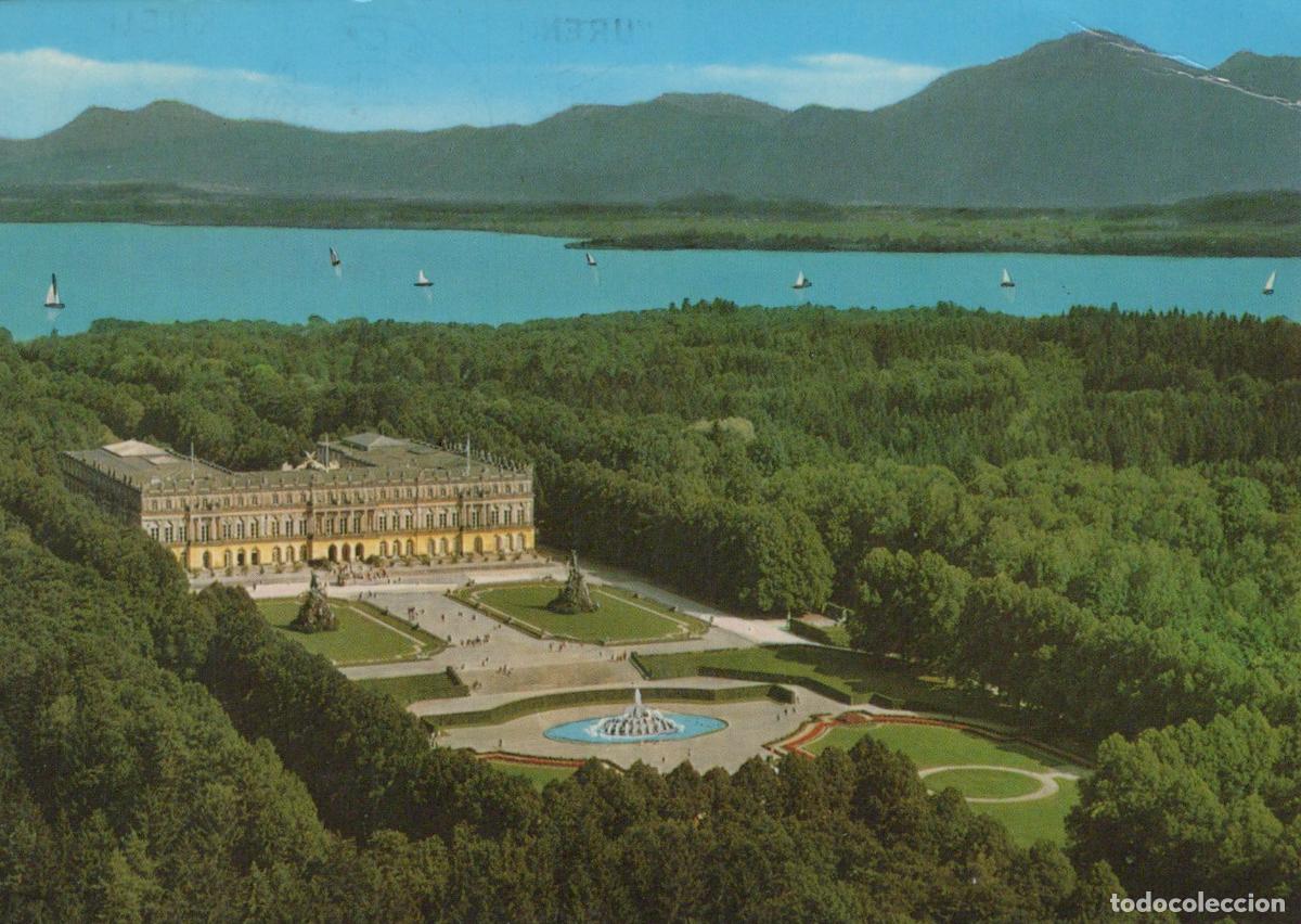 Postais: Germany Herrenchiemsee Palace Lake Chiemsee Aerial View *YBA788