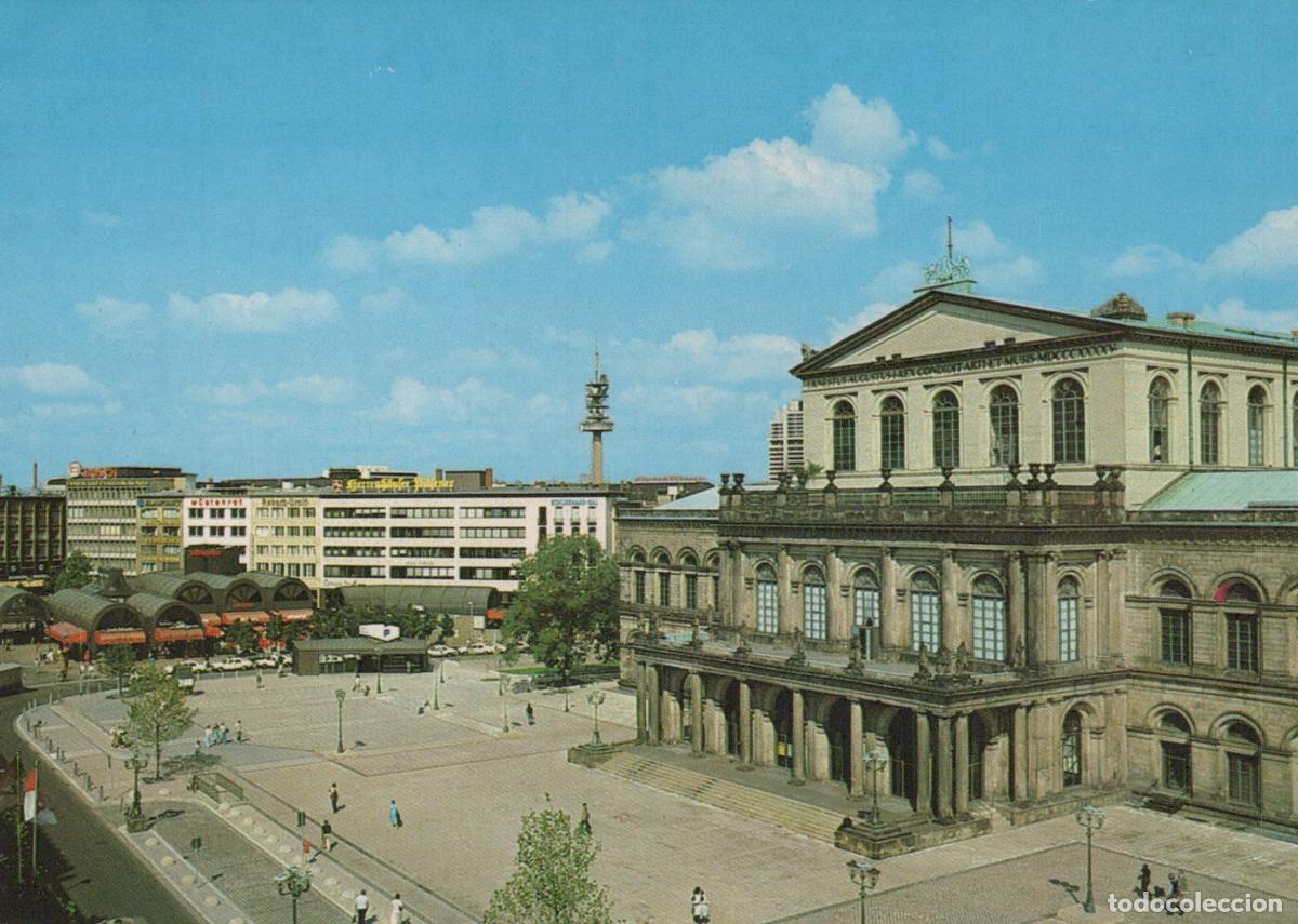 Postais: Germany Hannover Opera House With View of Caf&eacute; Kr&ouml;pcke 1980s *YBA620