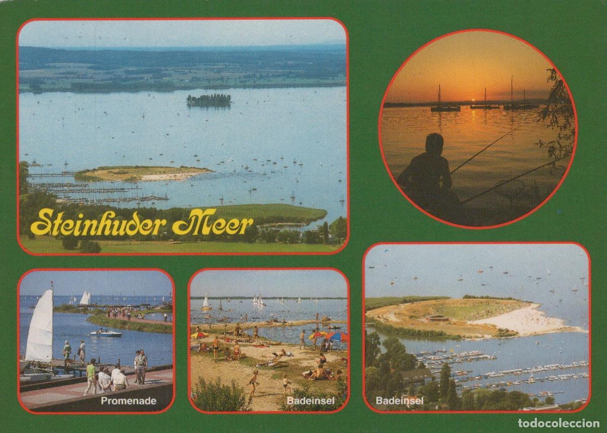 Postais: Germany Steinhude Steinhuder Meer Lake Promenade Badeinsel and Sunset *YBA540