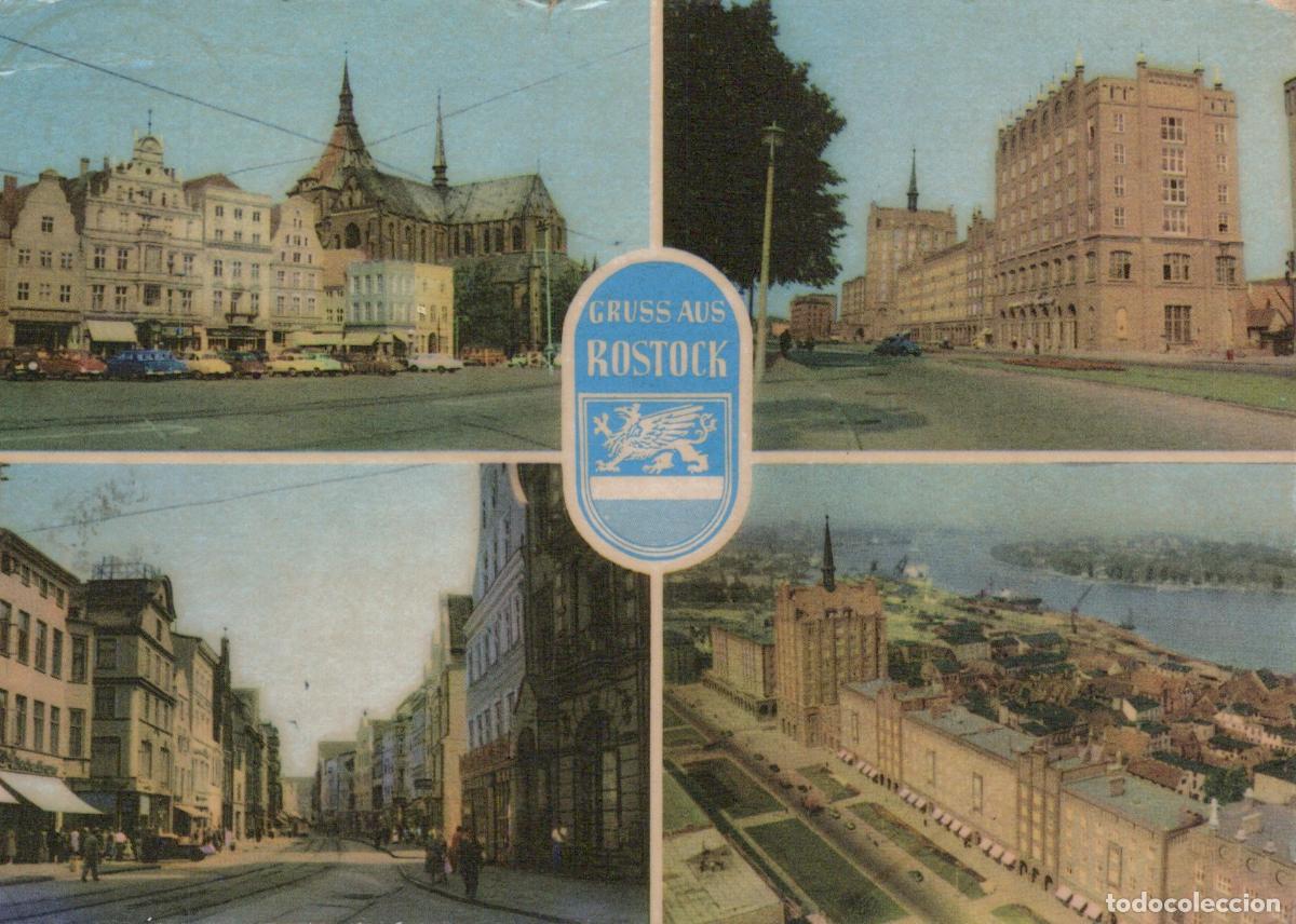 Postales: Germany Rostock City Views Architecture Street Scene Seaport 1960s *YBA753