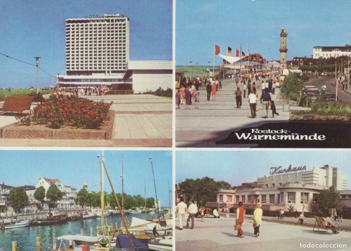 Postales: Germany Rostock Warnem&uuml;nde Hotel Neptun Promenade Harbor and Kurhaus *YBA755