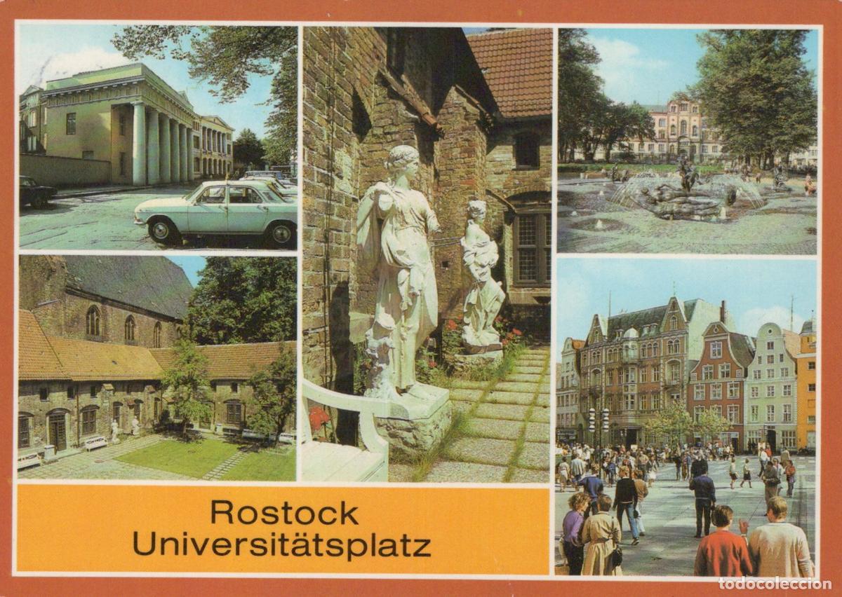 Postales: Germany Rostock University Square New Guard Monastery Courtyard Fountain *YBA757