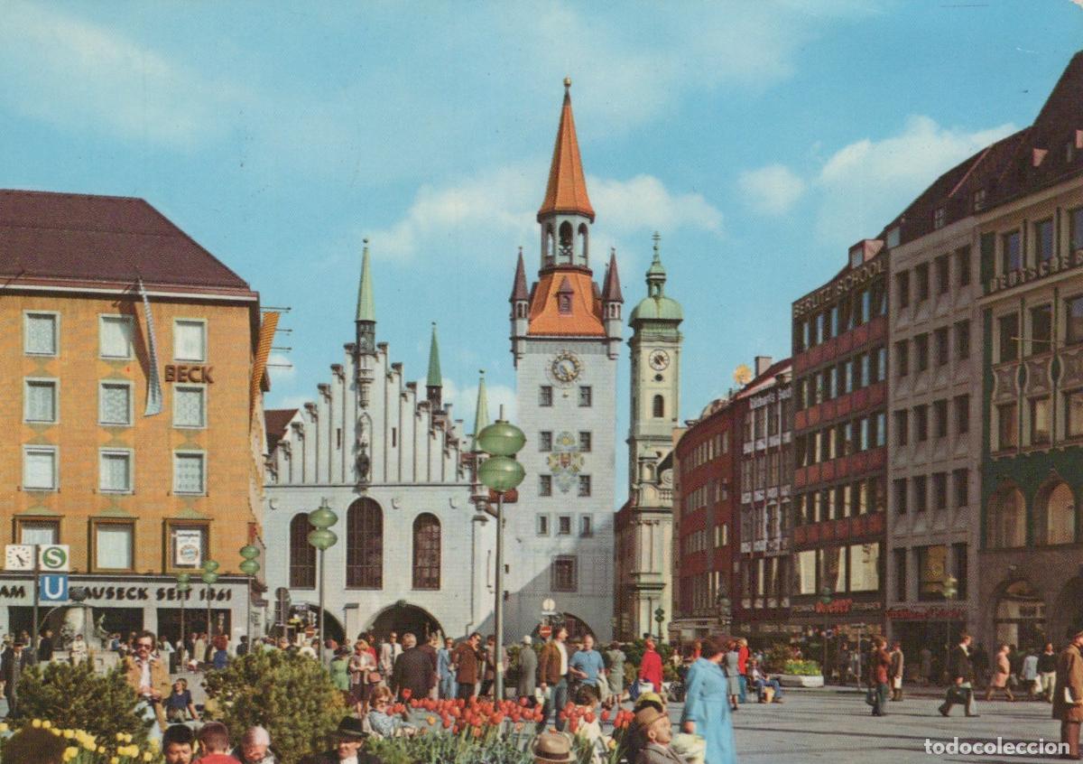 Cartes Postales: Germany Muenchen Munich Marienplatz With Old Town Hall and View of *YBA771