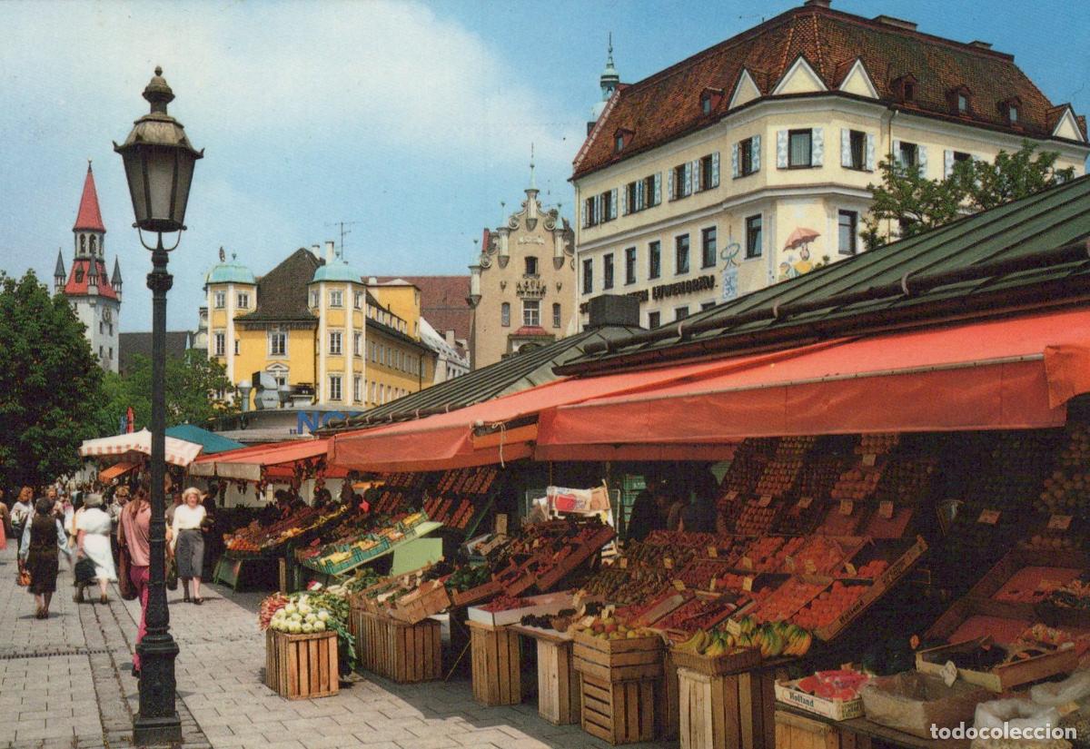 Cartes Postales: Germany Muenchen Munich Viktualienmarkt With Fresh Produce Stalls and *YBA773