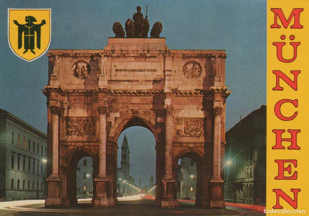 Cartes Postales: Germany Muenchen Munich Siegestor and Ludwigskirche Arch of Triumph *YBA775