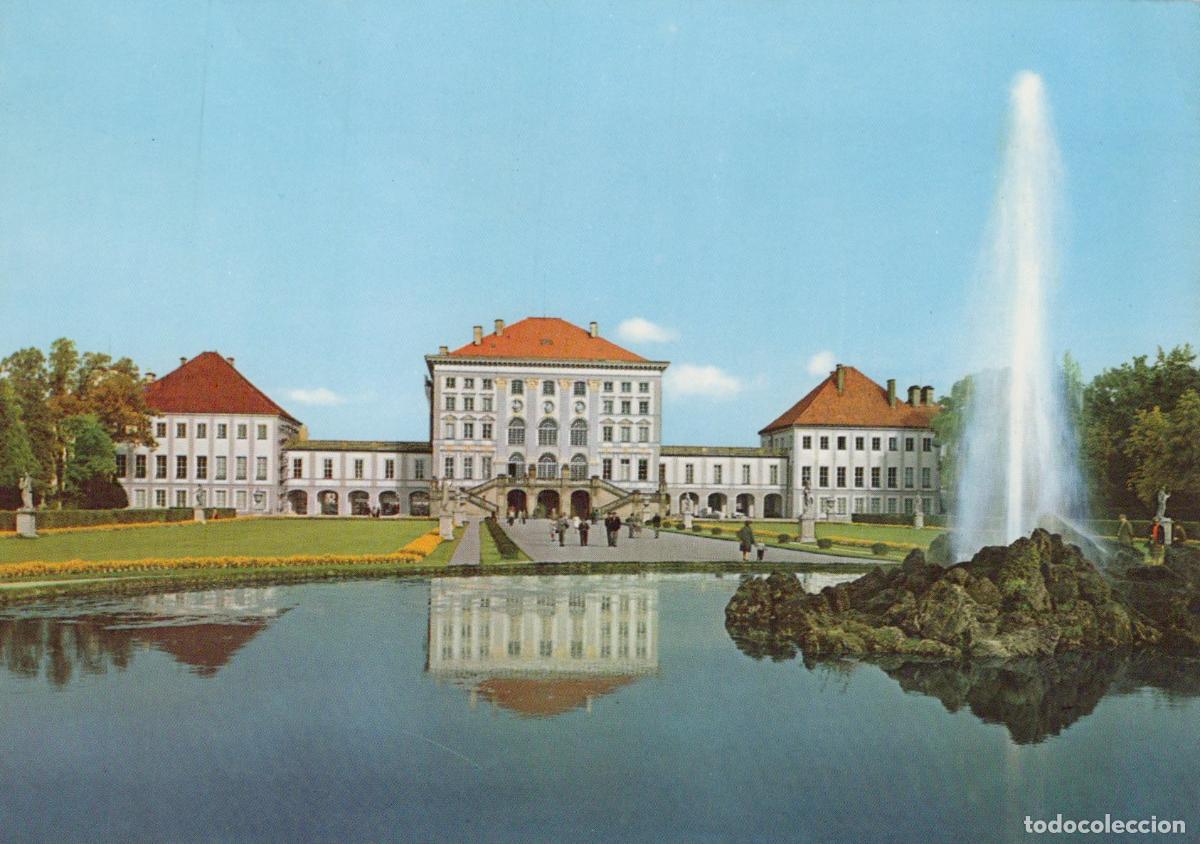Postkarten: Germany Muenchen Munich Nymphenburg Palace Castle With Fountain and *YBA777