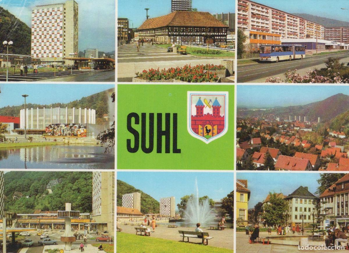Postkarten: Germany Suhl Multi View Cityscape Architecture 1970s *YBA873