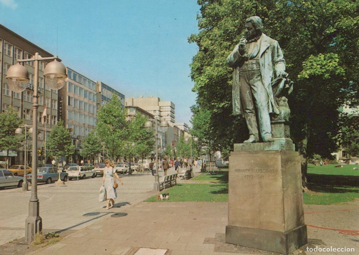 Postkarten: Germany Hannover Georgstra&szlig;e With Heinrich Marschner Monument *YBA625