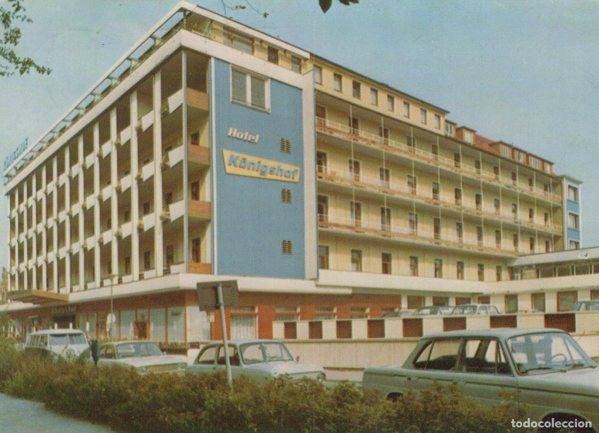 Postkarten: Germany Bad Oeynhausen Hotel K&ouml;nigshof Modern Architecture 1980s Cars *YBA658