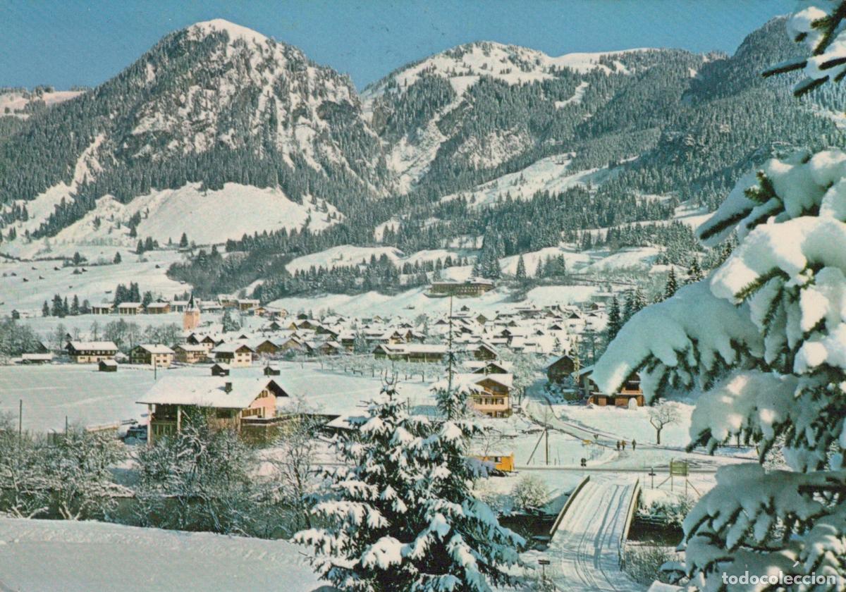 Postkarten: Germany Hindelang Winterkurort Bad Oberdorf Allg&auml;u Snowy Mountain *YBA662