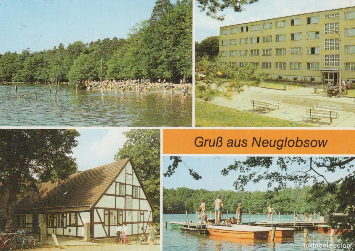 Postkarten: Germany Neuglobsow Beach Hotel and Lake Views *YBA629