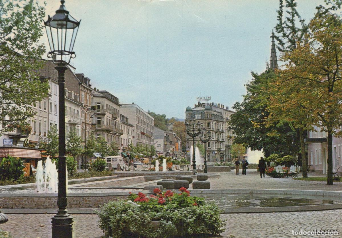 Cartoline: Germany Baden Baden Baden Augustaplatz With Fountains and Historic *YBA897