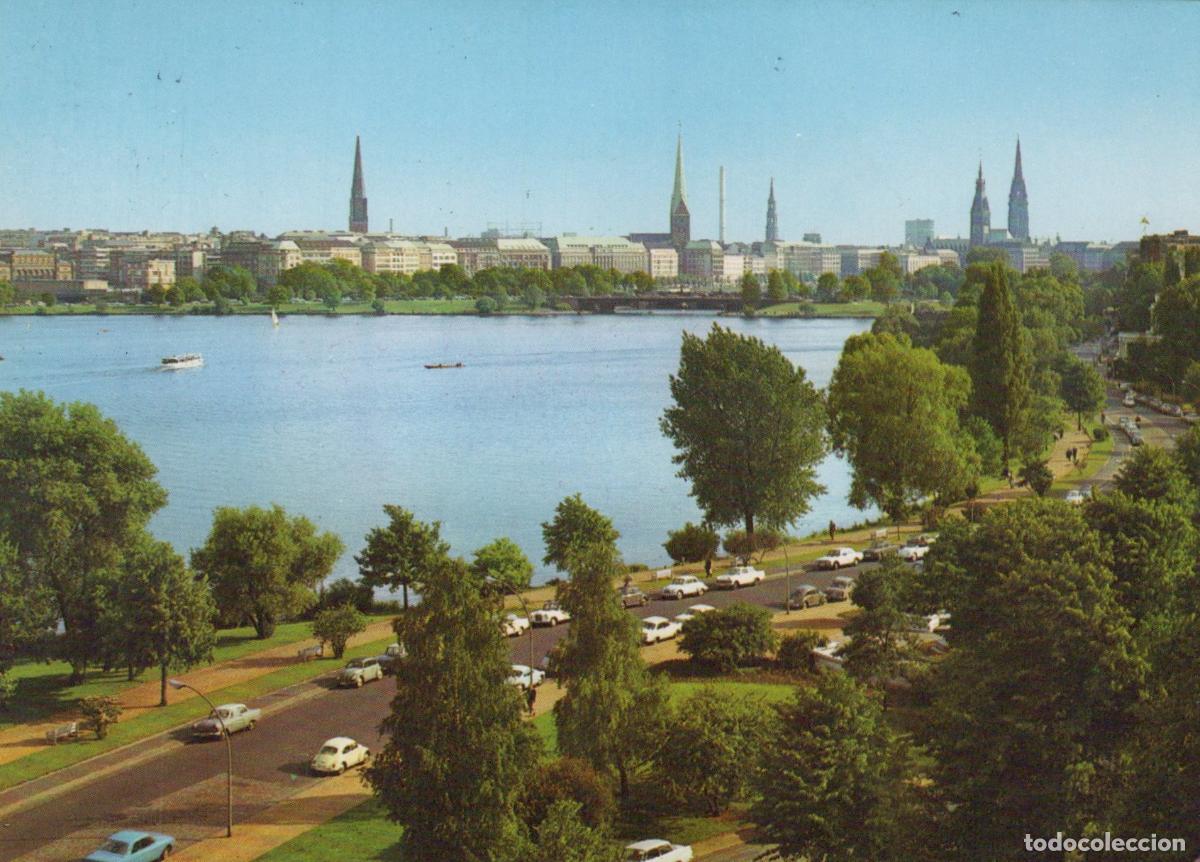 Cartoline: Germany Altona Outer Alster Lake and City Skyline *YBA803