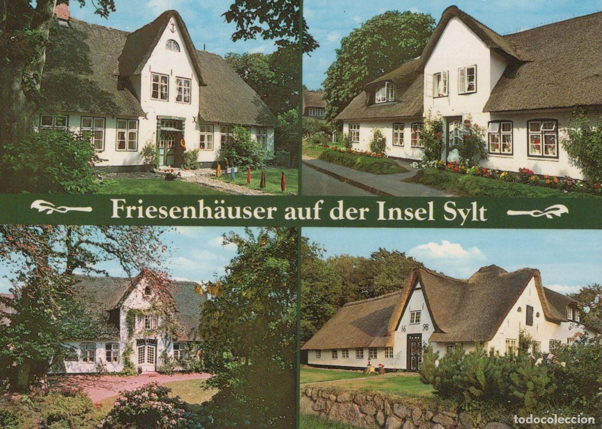 Cartoline: Germany Sylt Friesenh&auml;user Auf der Insel Thatched Roof Houses *YBA645