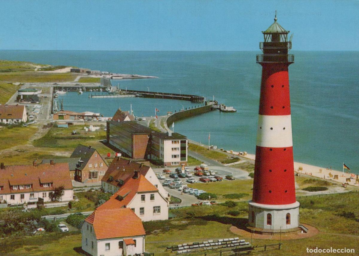 Cartoline: Germany Sylt Hornum Lighthouse and Harbor Island North Sea Unposted *YBA647