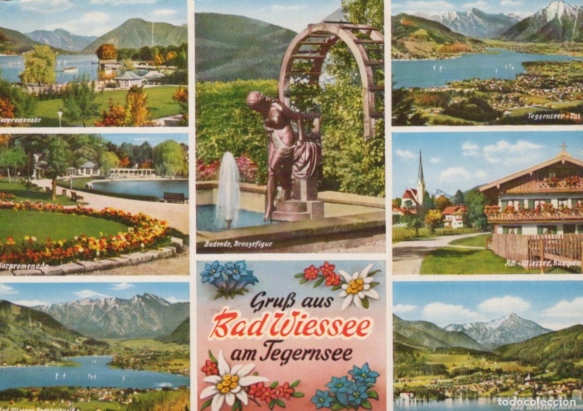 Cartes Postales: Germany Bad Wiessee Collage of and Tegernsee Lake Views With A Bronze *YBA852