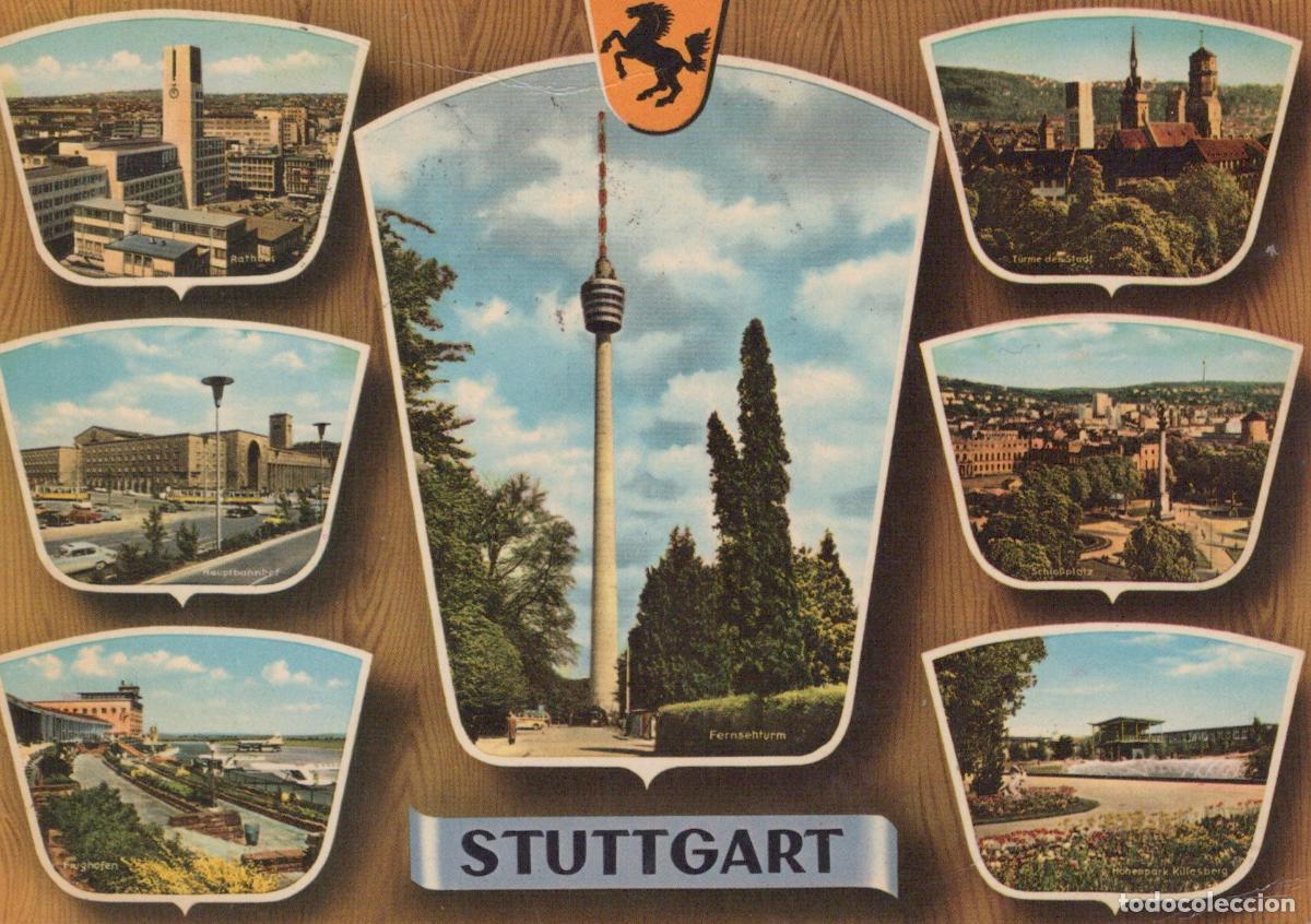 Postkarten: Germany Stuttgart Multi View Fernsehturm Rathaus Hauptbahnhof Killesberg *YBA653