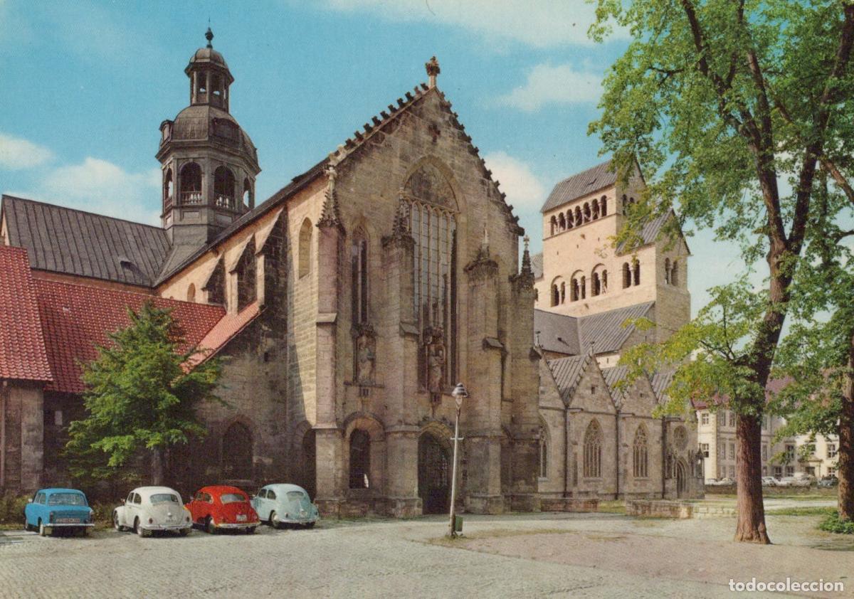 Cartes Postales: Germany Hildesheim St Michael S Church Architecture Vintage Cars *YBA696