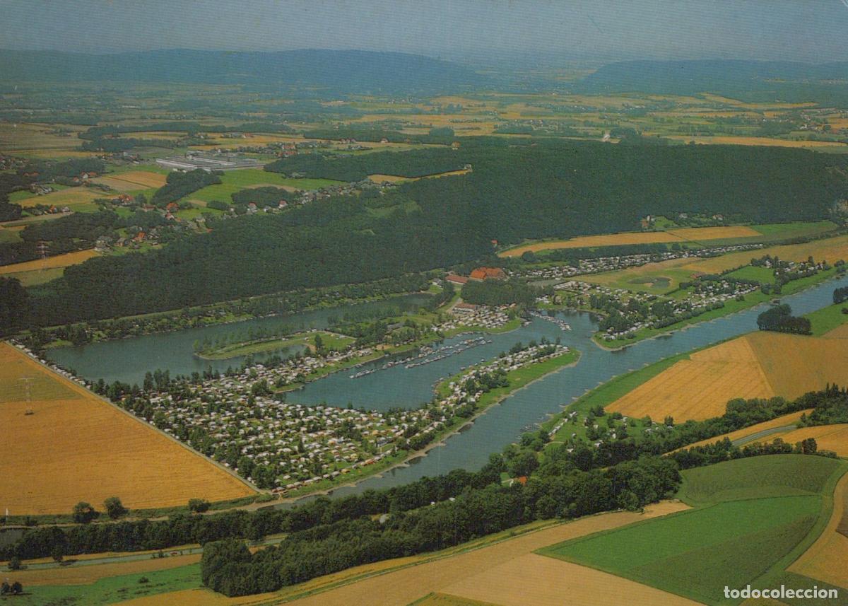 Cartes Postales: Germany Vlotho Borlefzen Weser Aerial View of Campingplatz and Lake *YBA657