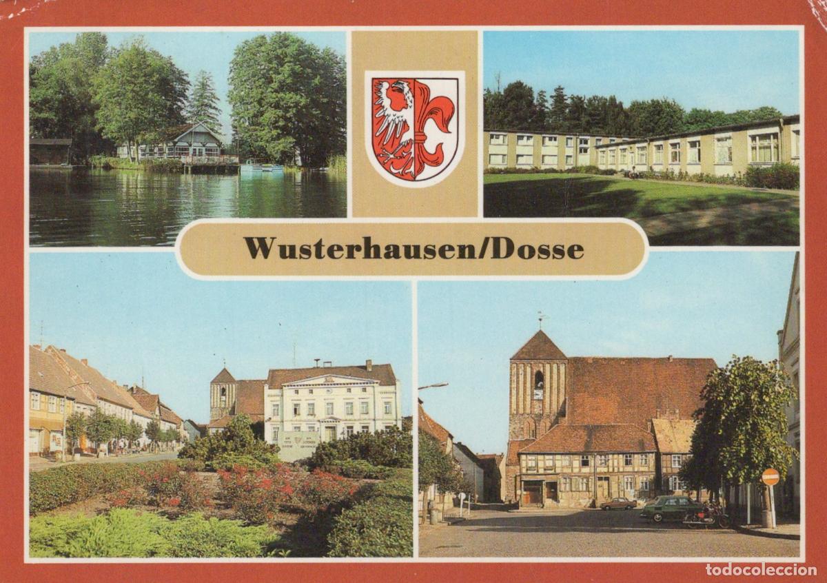 Postcards: Germany Wusterhausen Dosse Multi View Lake Buildings Church Street Scene *YBA708