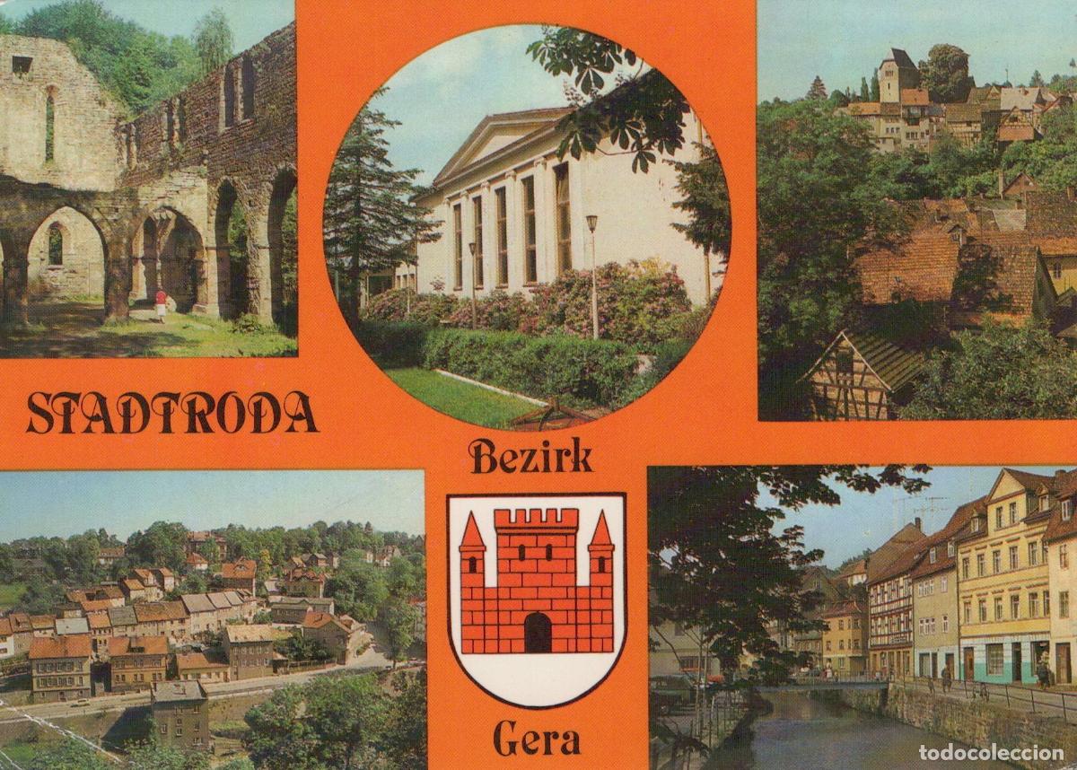 Postcards: Germany Stadtroda Collage of City Views Ruins and Architecture *YBA870