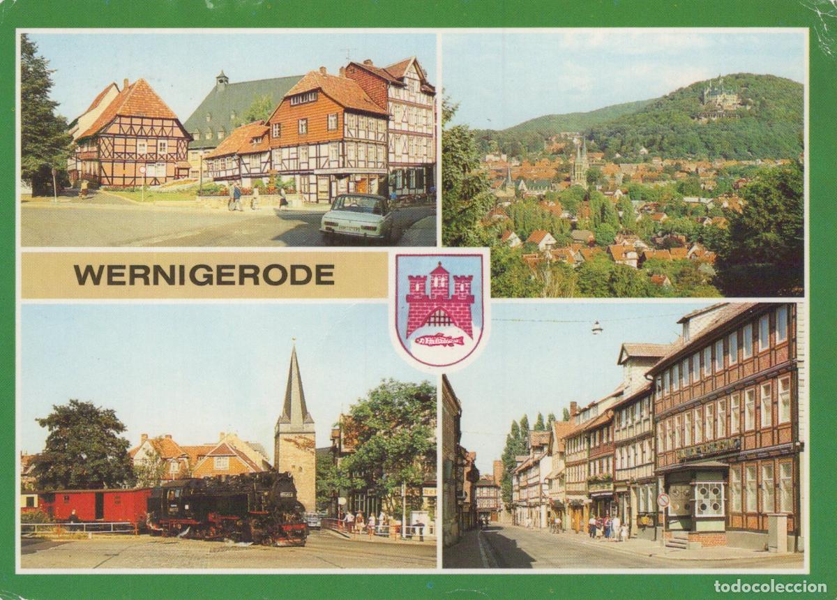 Postcards: Germany Wernigerode Historic Town Views Half Timbered Houses Steam Train *YBA710