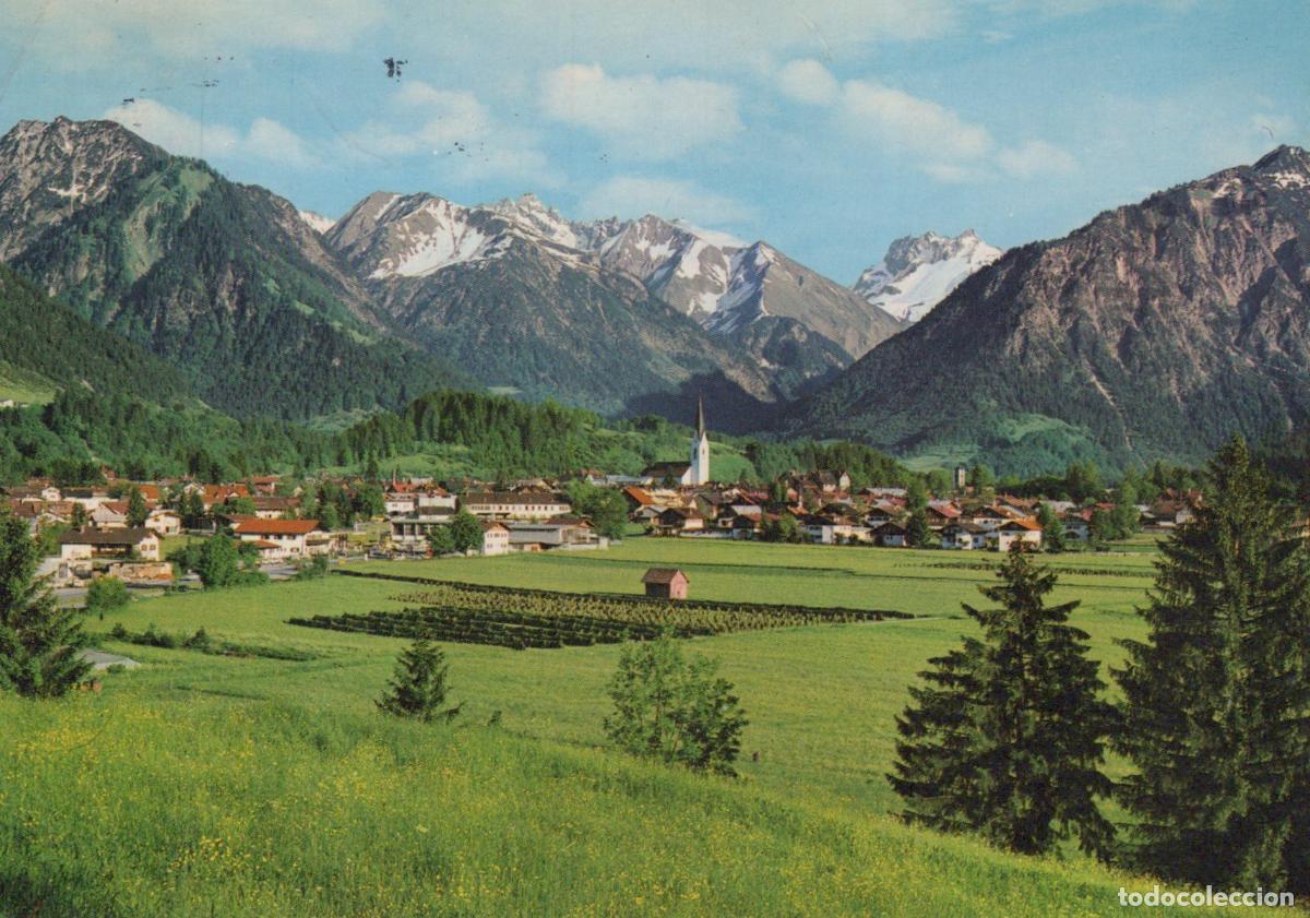 Postcards: Germany Oberstdorf Allg&auml;u Alpine Village With Snow Capped Mountains *YBA982