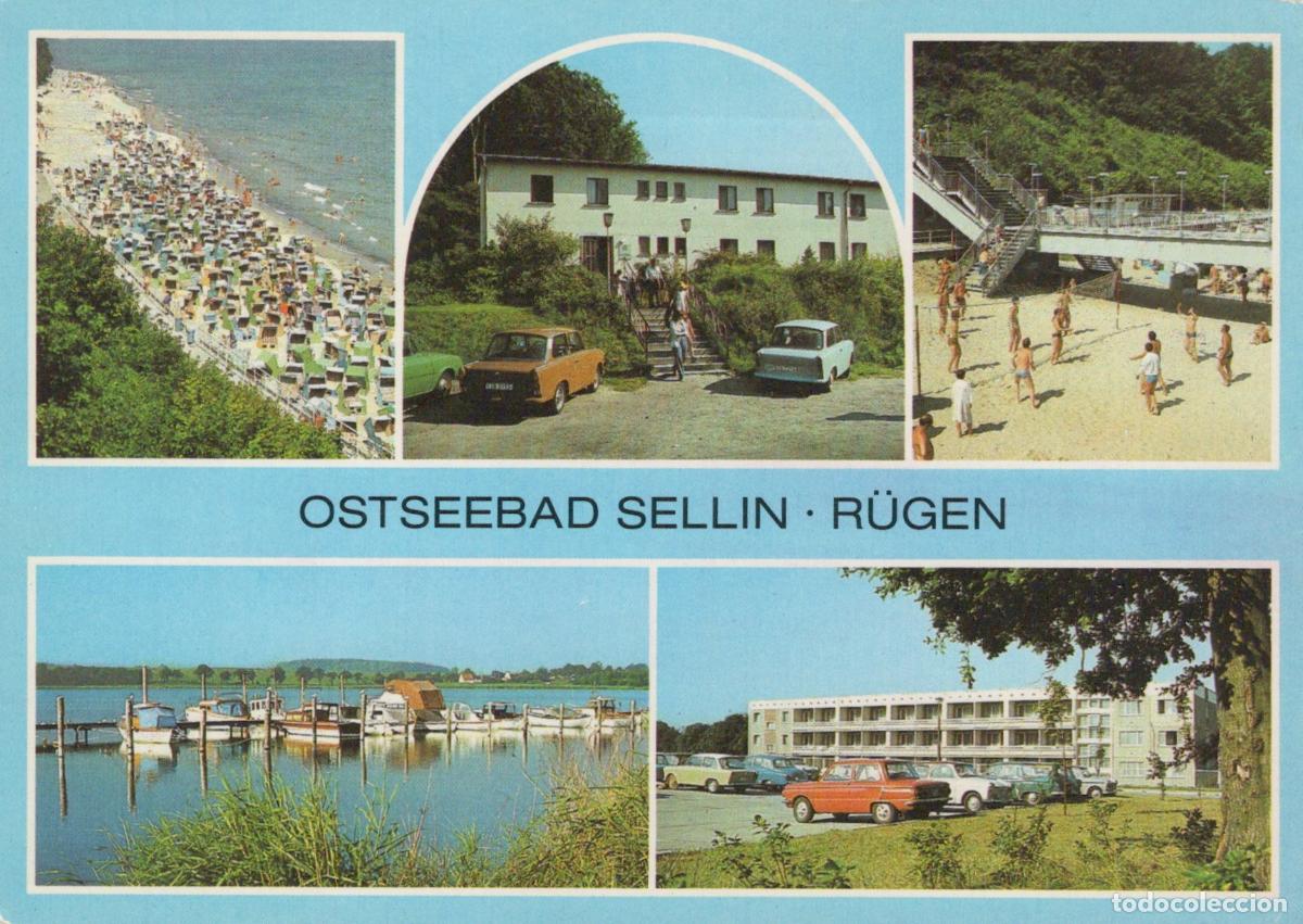 Postcards: Germany Sellin R&uuml;gen Baltic Sea Resort Beach Boats Hotel and Volleyball *YBA880