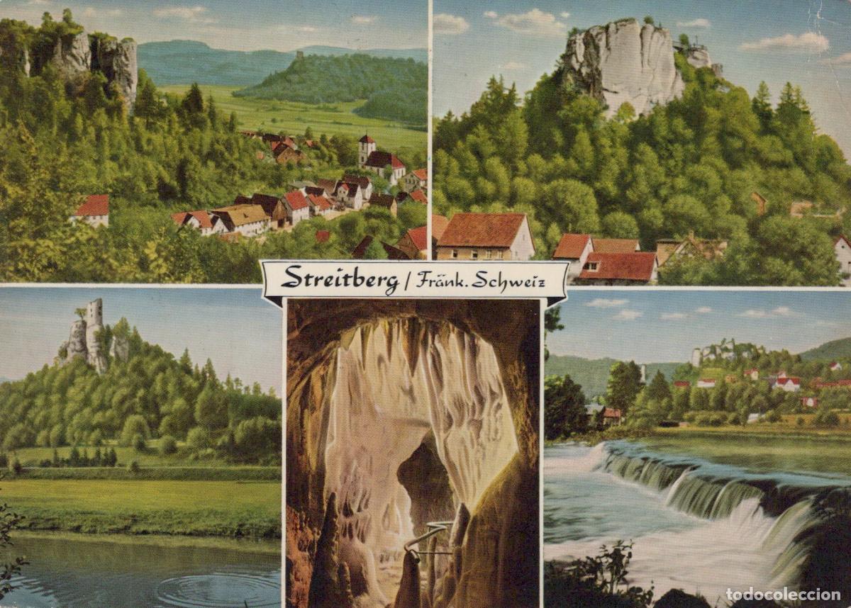 Postcards: Germany Streitberg Fr&auml;nkische Schweiz Multi View With Cave and Waterfall *YBA720