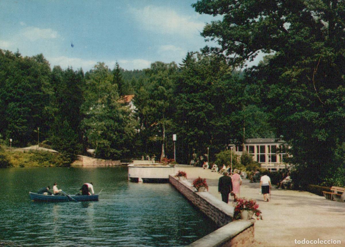Cartes Postales: Germany Bad Sachsa S&uuml;dharz am Schmelzteich People Boating and Walking *YBA992