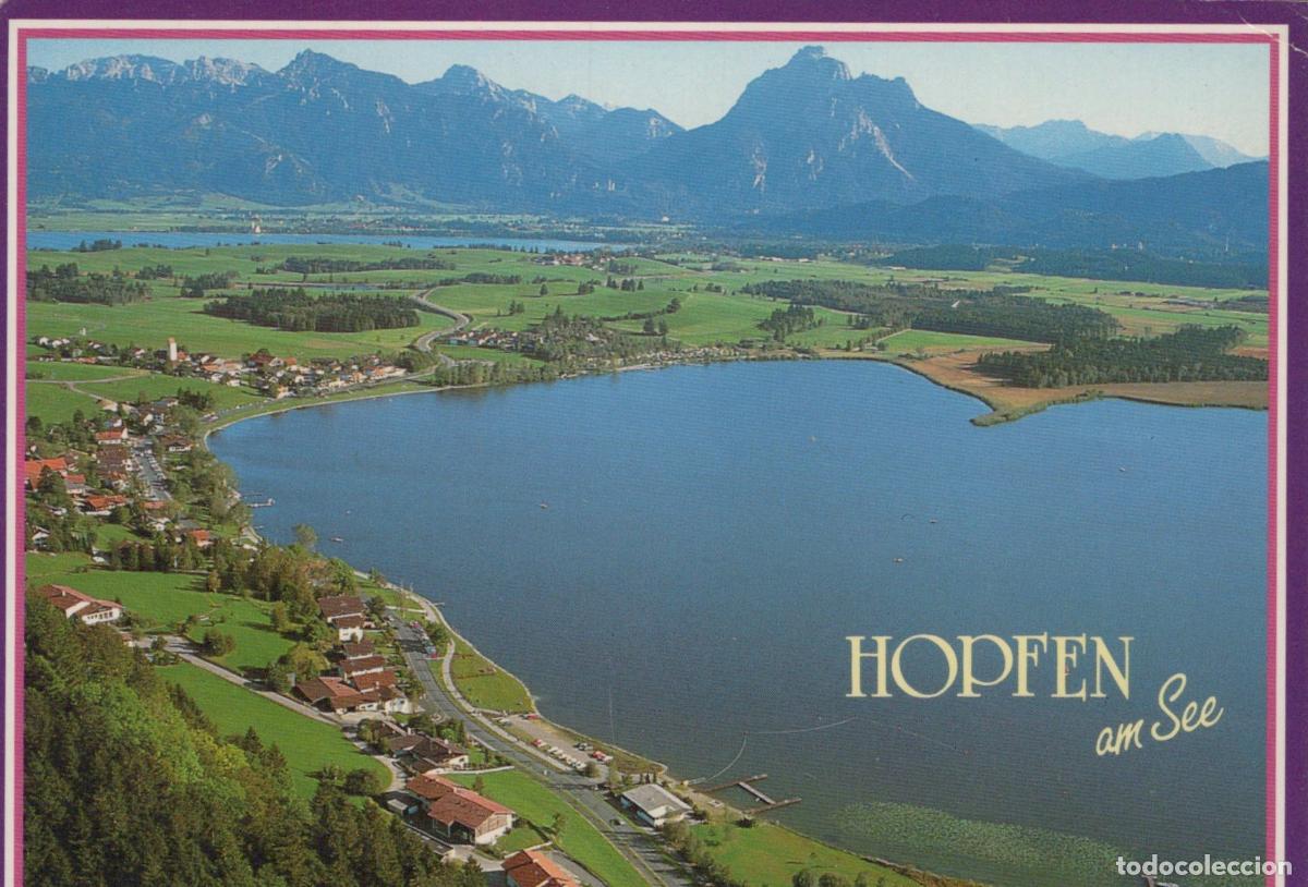 Cartes Postales: Germany Hopfensee Lake and Village Allg&auml;u Alps *YBA730