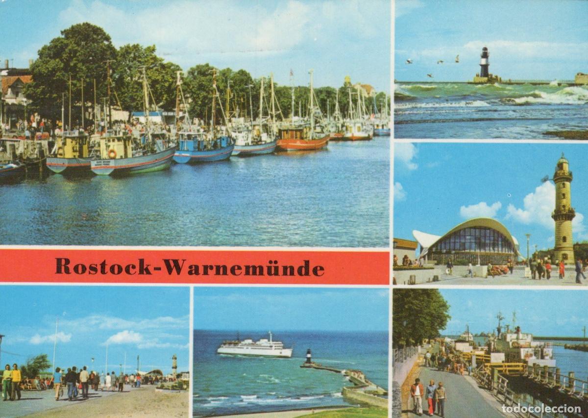 Postales: Germany Rostock Warnem&uuml;nde Multi View With Harbor Lighthouse and Beach *YBA756