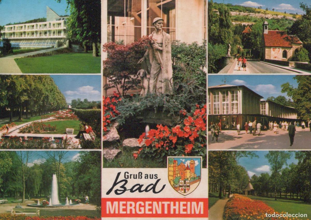 Postales: Germany Bad Mergentheim Views of With Buildings Parks and A Statue *YBA762