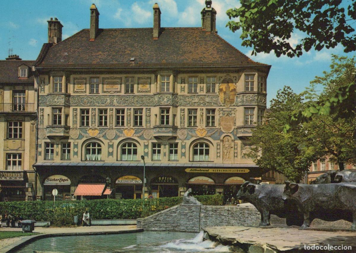 Cartoline: Germany Muenchen Munich Ruffini House With Rinderbrunnen Fountain *YBA768