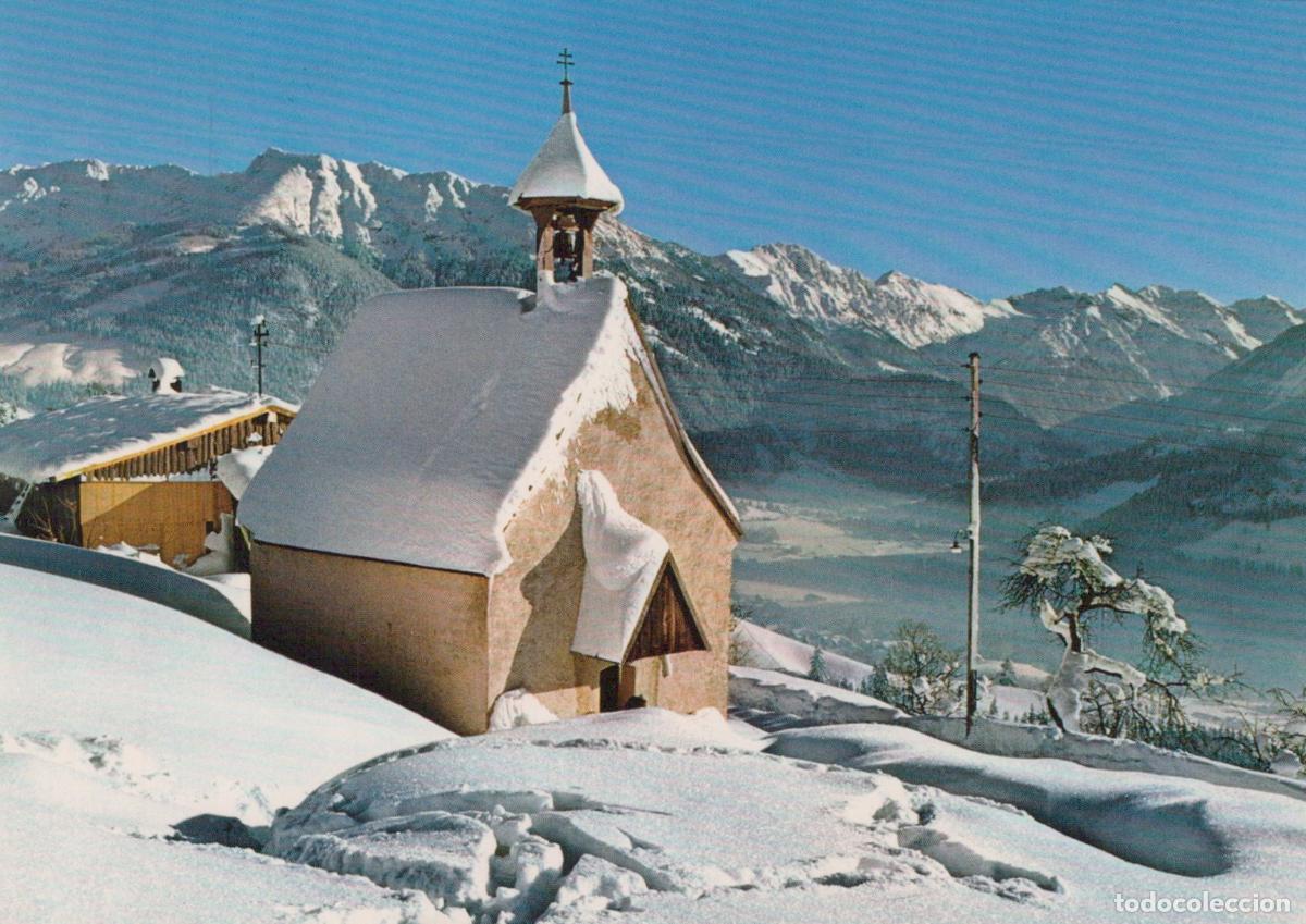 Postales: Germany Oberstaufen Winter in Ostrachtal Chapel Gallenberg With Iseler *YBA918