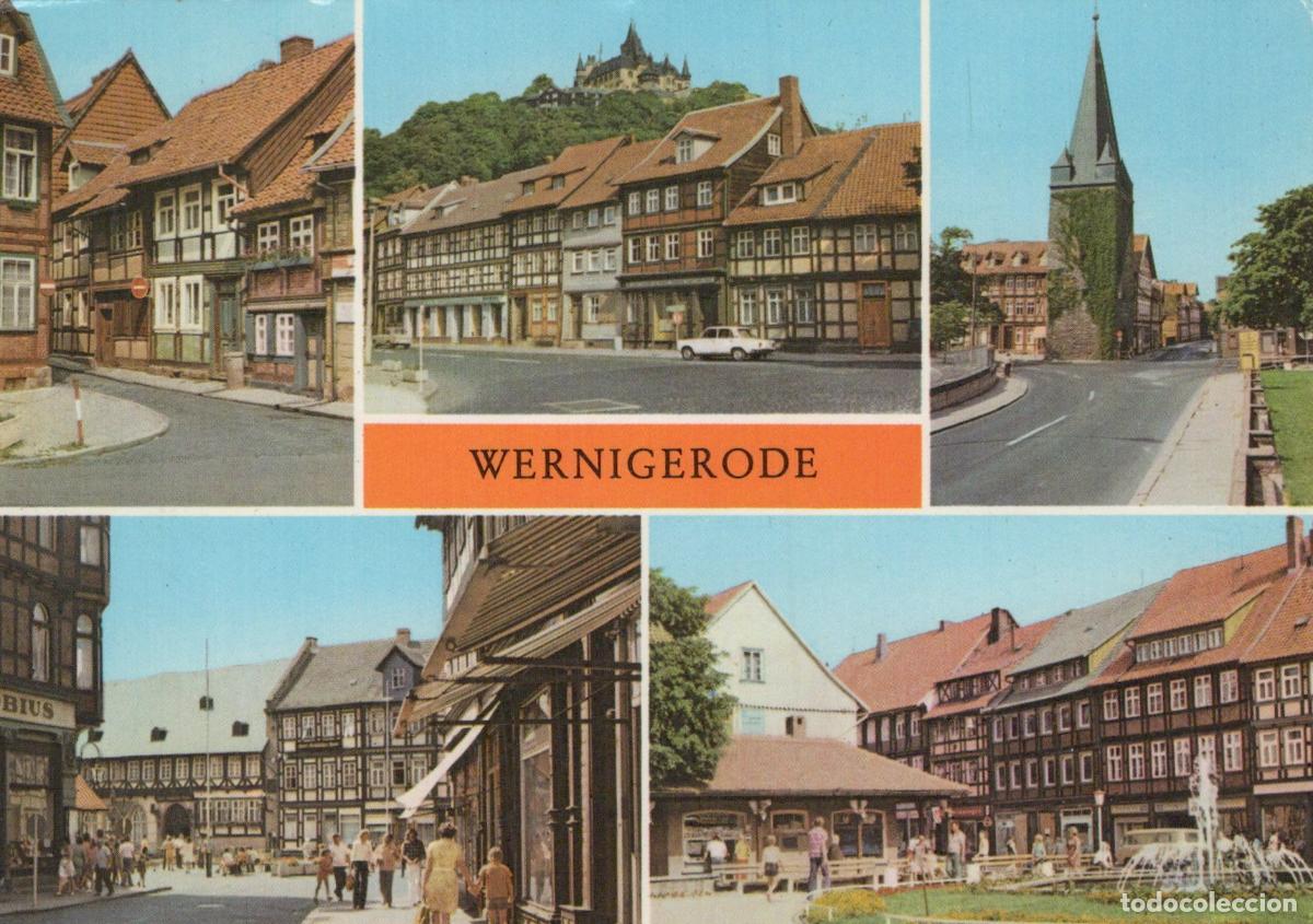 Cartoline: Germany Wernigerode Historic Town Views With Castle and Half Timbered *YBA709