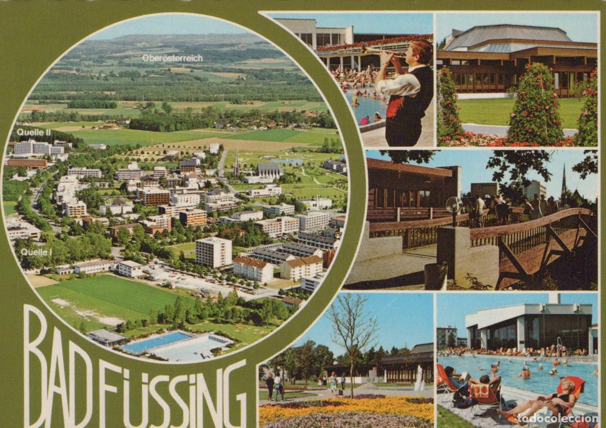 Cartoline: Austria Altheim Bad F&uuml;ssing Aerial View Thermal Baths Spa Resort People *YBA816
