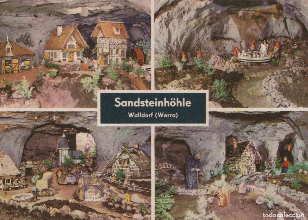 Cartoline: Germany Altenburg Sandsteinh&ouml;hle Walldorf Werra Fairy Tale Cave Dioramas *YBA711