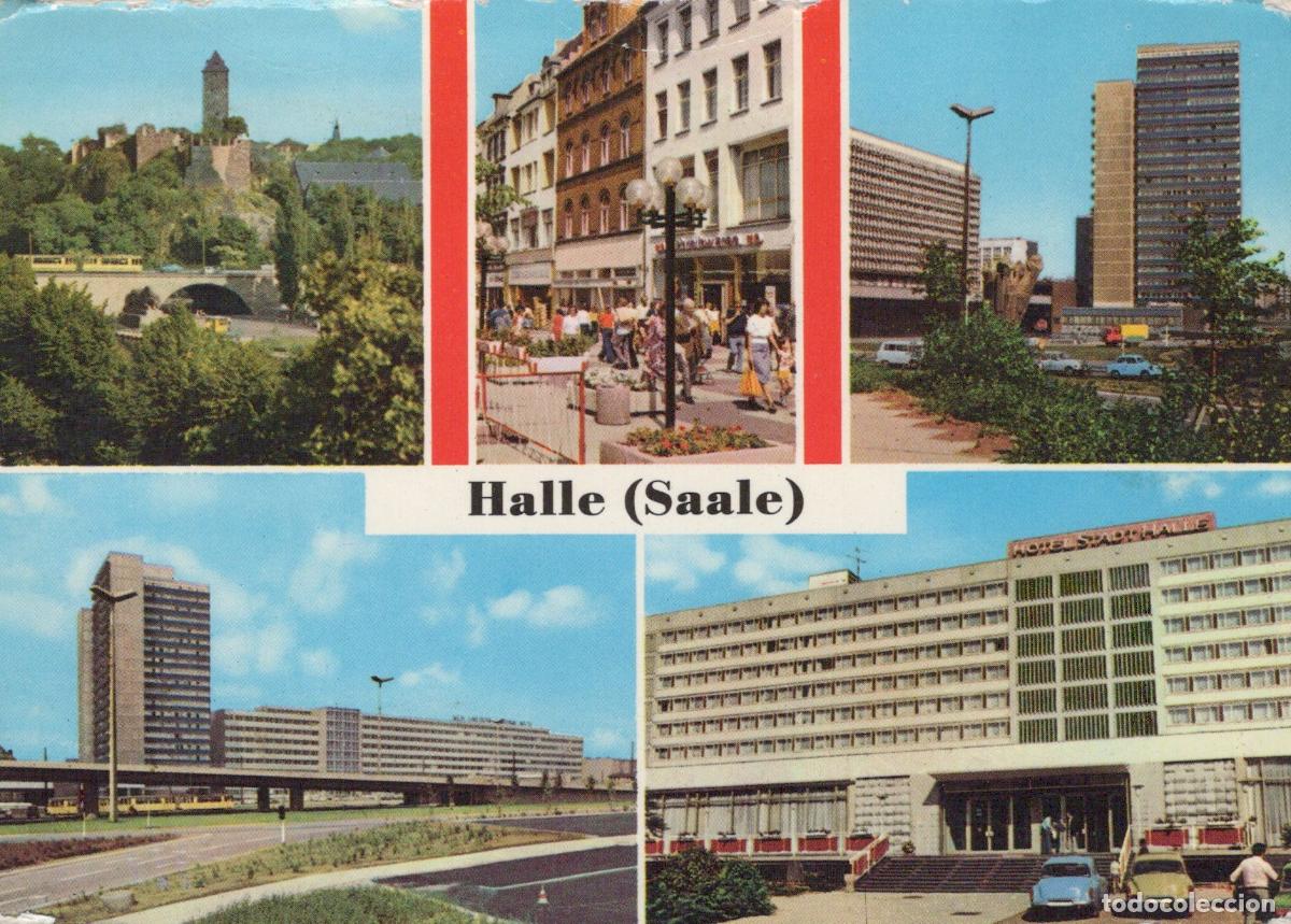 Cartoline: Germany Halle Saale Cityscape Castle Hotel Stadt *YBA822